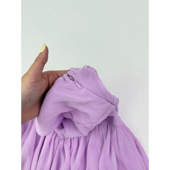 Abercrombie & Fitch purple drop waist ruffle mini dress - size small - Picture 5 of 5